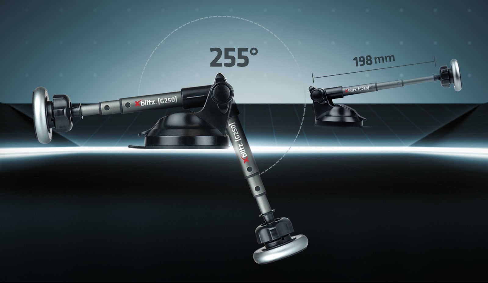 xblitz_g250 magnetický držák na mobil do auta sklon evtech_cz